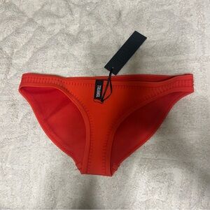New with tag triangl red orange neoprene bikini bottoms size small